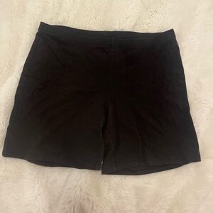 Hanes Shorts Women’s Size L Black Knit Pull On Relaxed